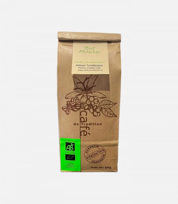 café bio moulu en sachet de 250g