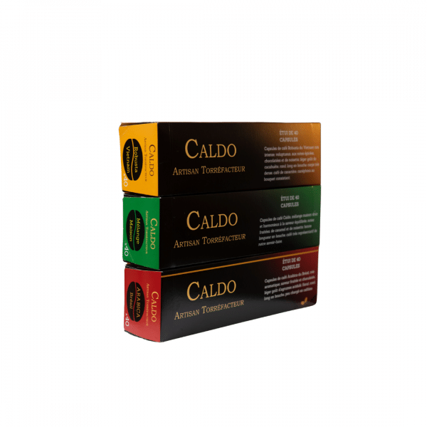 capsules de café Arabica, Caldo et Robusta tous compatibles nespresso