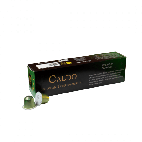 capsule de café caldo qui est notre mélange maison, compatible avec les machines nespresso